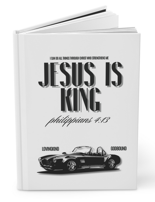 Jesus Is King Hardcover Journal — Christian Scripture Notebook (John 3:16)
